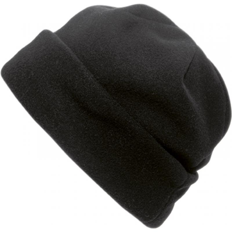 Image of Polyester fleece beanie.